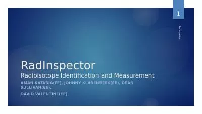 RadInspector Radioisotope Identification and Measurement