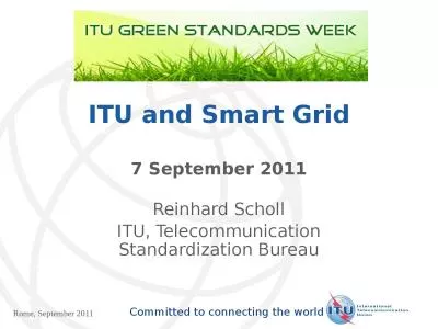 ITU and Smart Grid 7 September 2011