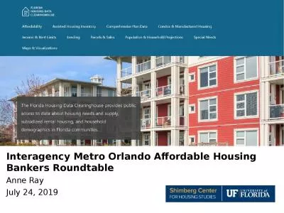 Contact Interagency Metro Orlando Affordable Housing Bankers Roundtable