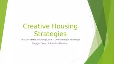 Creative Housing Strategies