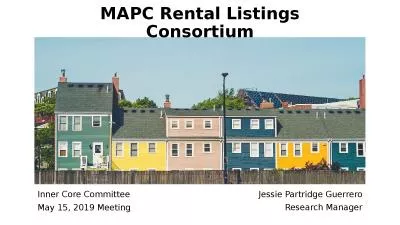 MAPC  Rental Listings  Consortium