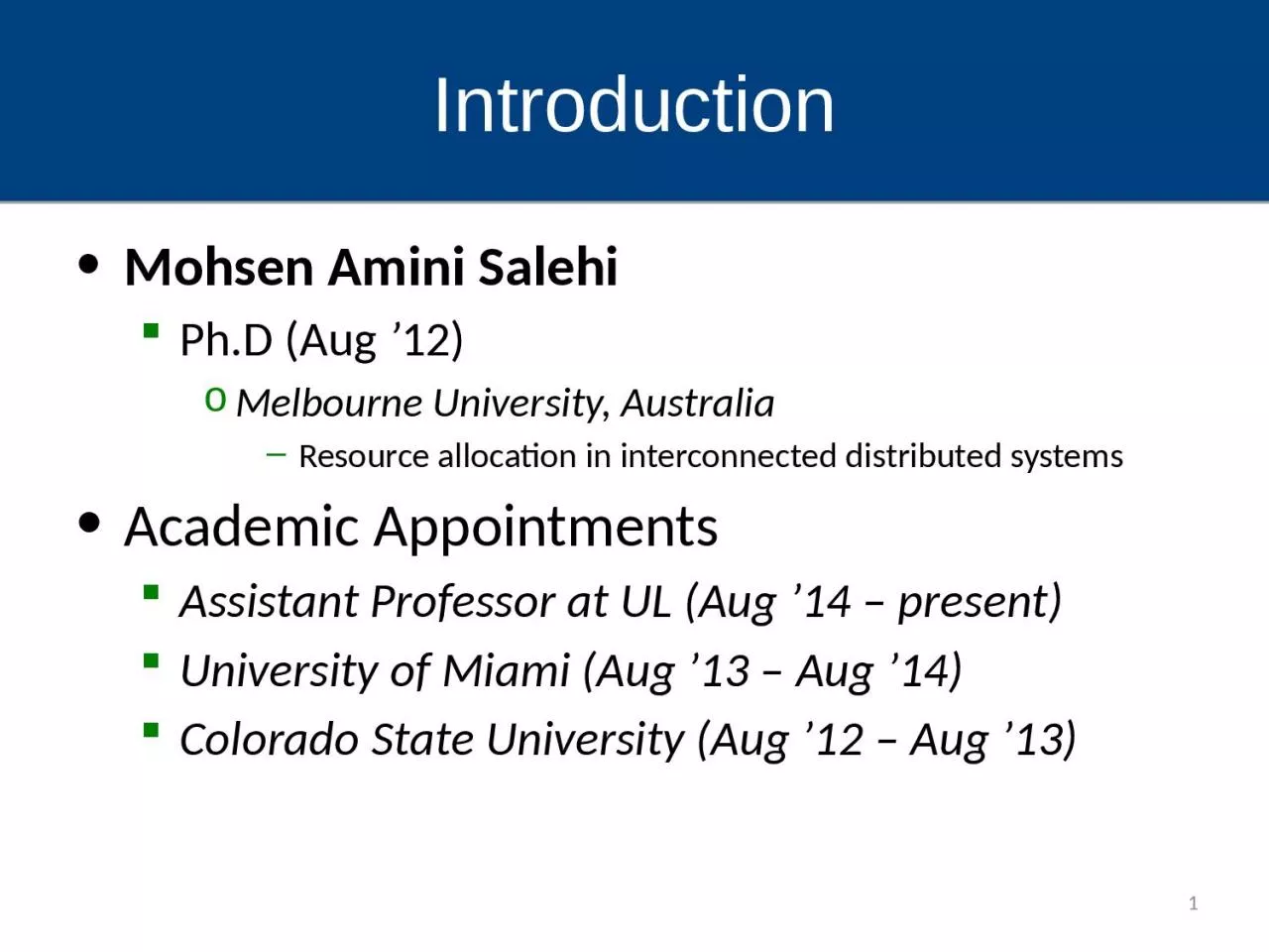 PPT-Introduction Mohsen Amini Salehi