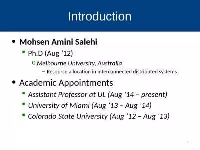 Introduction Mohsen Amini Salehi