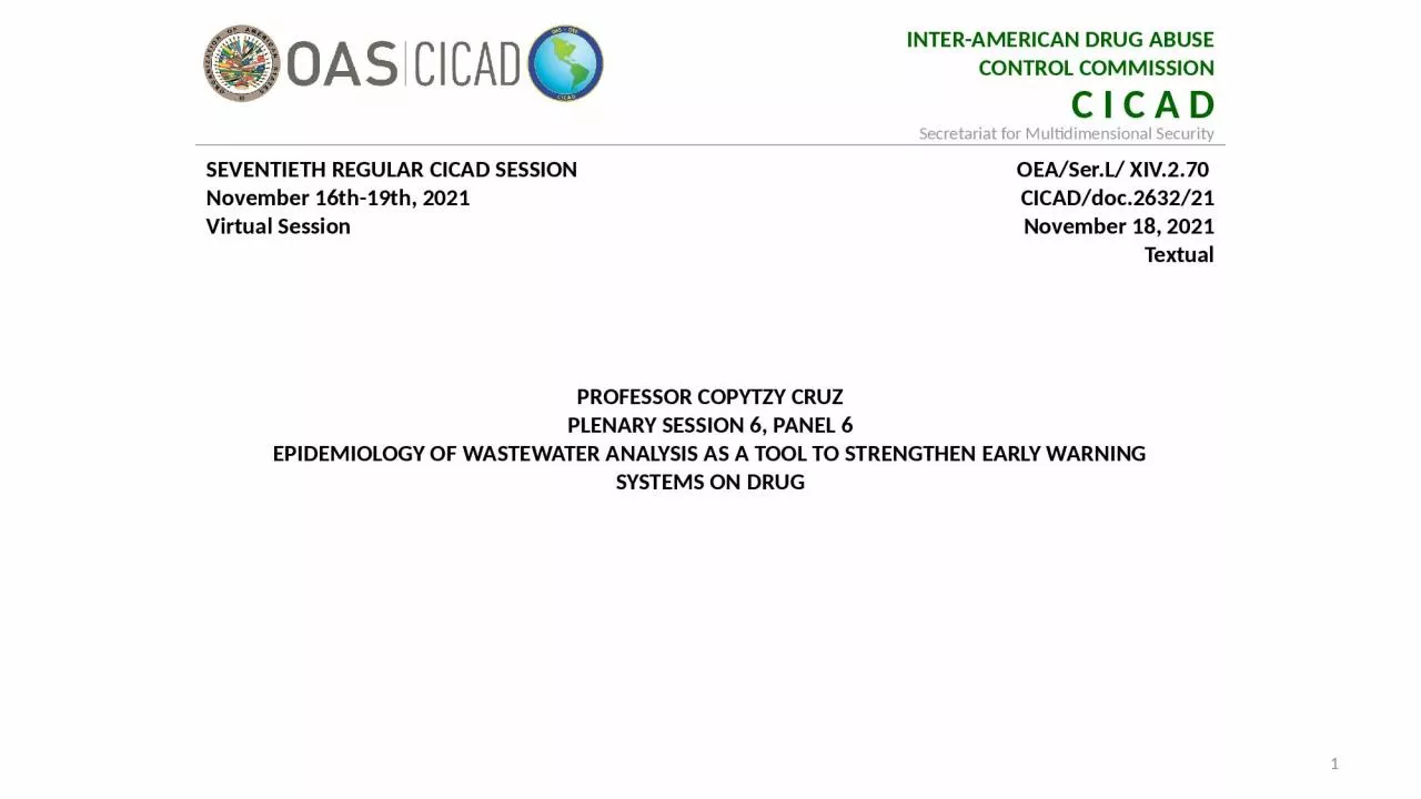 PPT-1 INTER-AMERICAN DRUG ABUSE