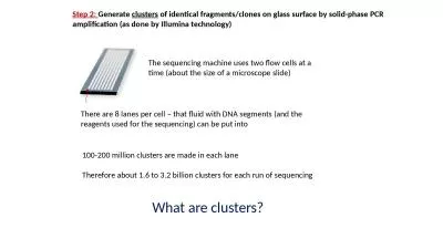 Step 2:  Generate  clusters