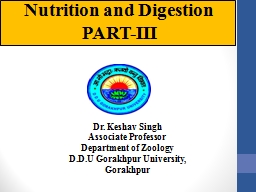 Nutrition and Digestion PART-III