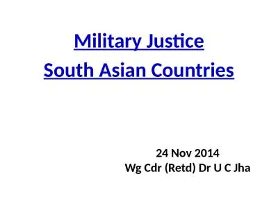 Military Justice South Asian Countries