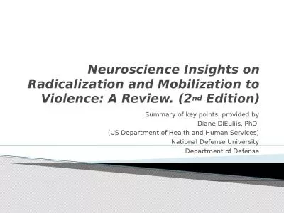 Neuroscience Insights on Radicalization and Mobilization to Violence: A Review. (2