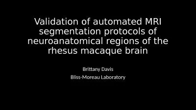 Validation of automated MRI segmentation protocols of neuroanatomical regions of the rhesus