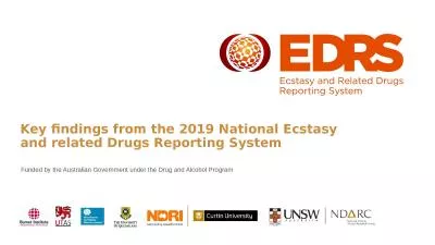 Key findings from the 2019 National Ecstasy and related Drugs Reporting System