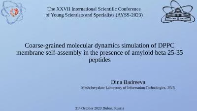 Coarse-grained molecular dynamics simulation of DPPC membrane self-assembly in the presence