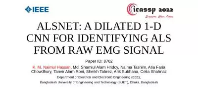 ALSNET: A DILATED 1-D CNN FOR IDENTIFYING ALS FROM RAW EMG SIGNAL