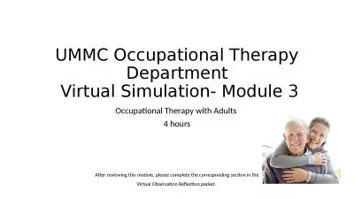 UMMC Occupational Therapy Department