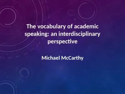 The vocabulary of academic speaking: an interdisciplinary perspective