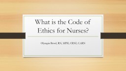 What is the Code of Ethics for Nurses?