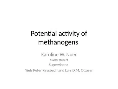 Potential activity of methanogens