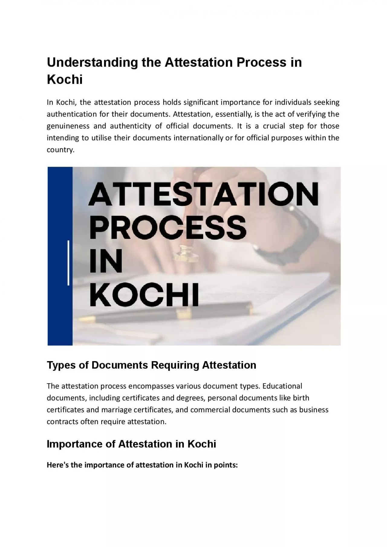 PDF-Understanding the Attestation Process in Kochi