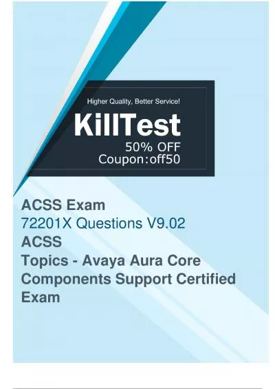 Updated Avaya 72201X Exam Questions - Clear Your Exam Successfully