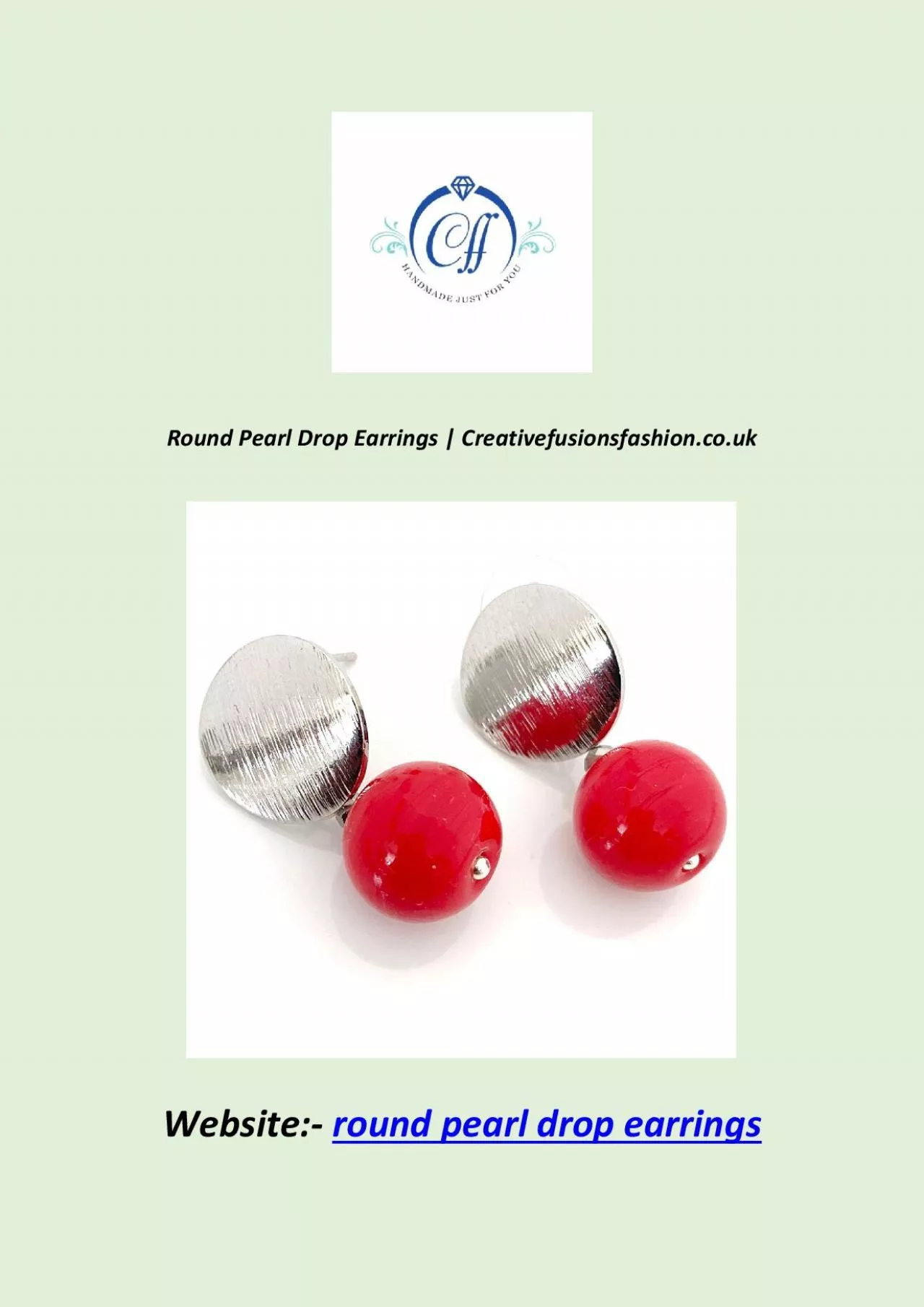 PDF-Round Pearl Drop Earrings | Creativefusionsfashion.co.uk