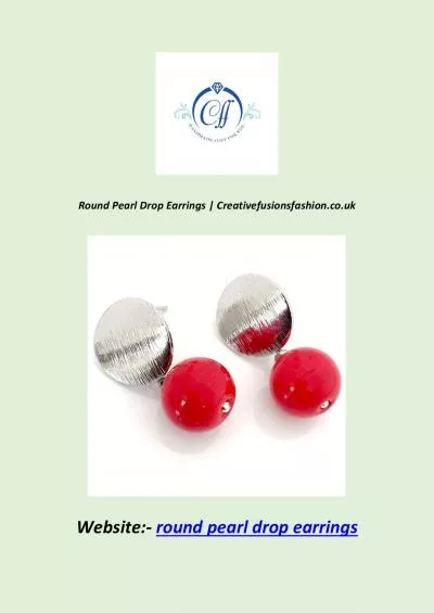 Round Pearl Drop Earrings | Creativefusionsfashion.co.uk