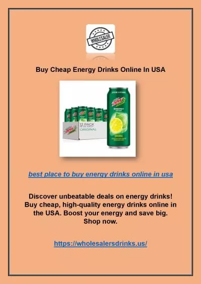 Buy Cheap Energy Drinks Online In USA