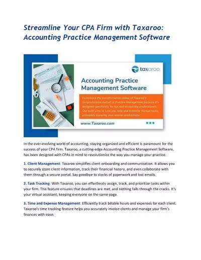 Streamline Your CPA Firm with Taxaroo: Accounting Practice Management Software