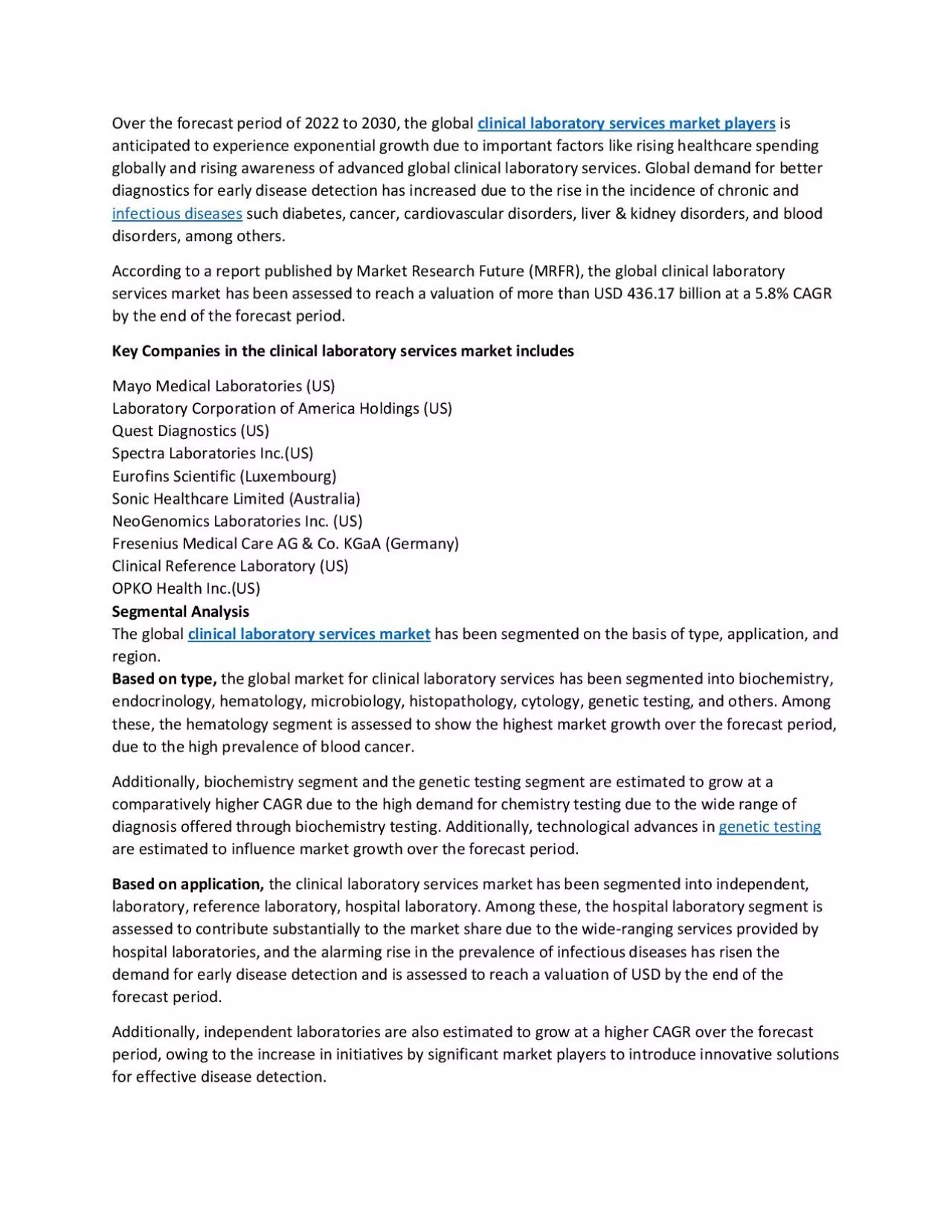 PDF-Key Players and Trends in the Clinical Laboratory Services Sector