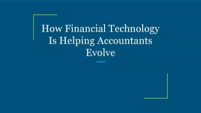 How Financial Technology Is Helping Accountants Evolve