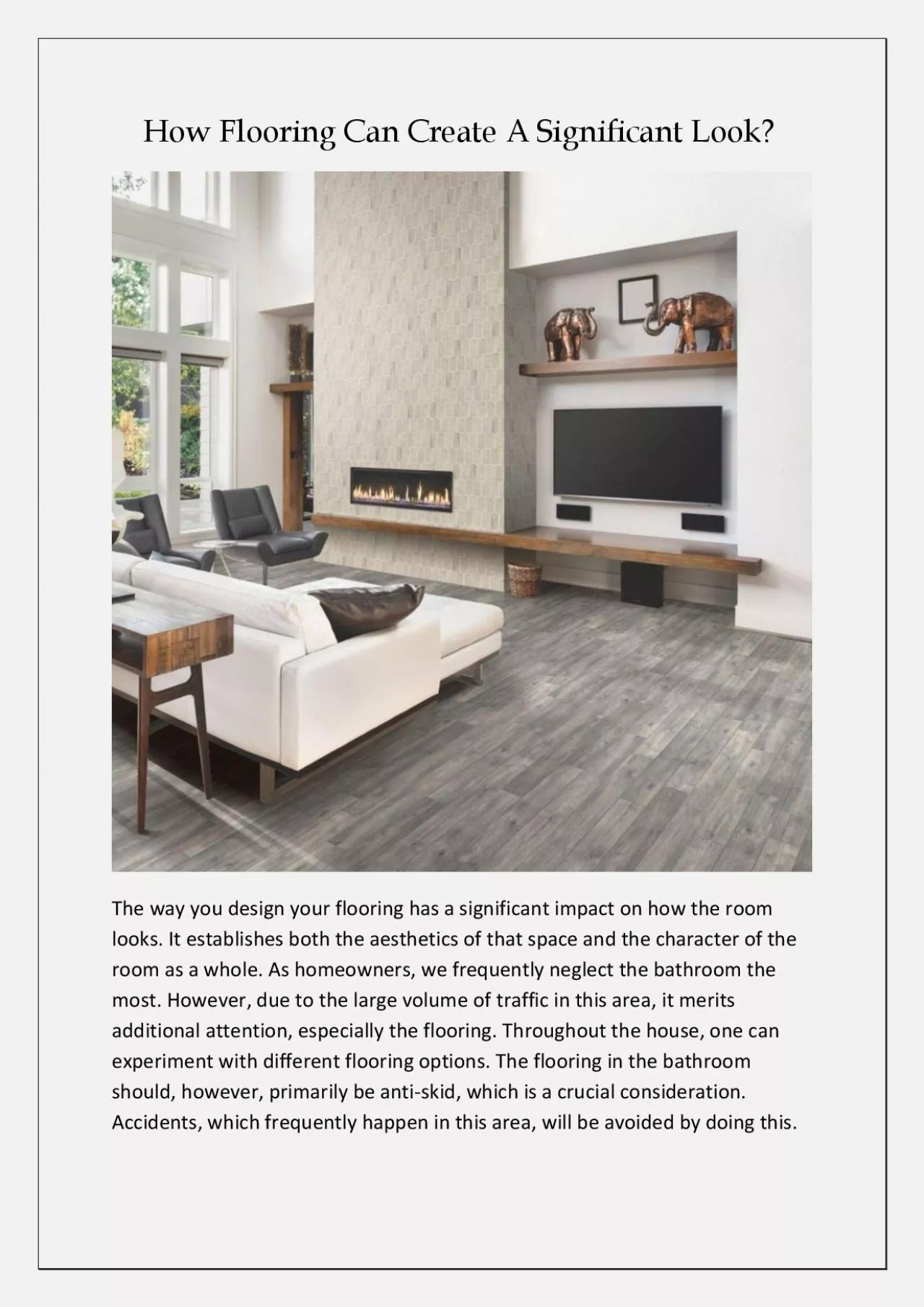 PDF-How Flooring Can Create A Significant Look?