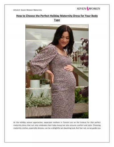 How to Choose the Perfect Holiday Maternity Dress for Your Body Type | Seven Women Maternity