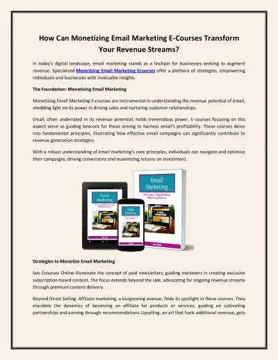 How Can Monetizing Email Marketing E-Courses Transform Your Revenue Streams?