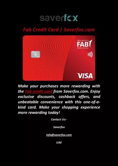 Fab Credit Card | Saverfox.com