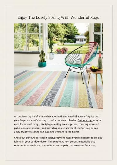 Enjoy The Lovely Spring With Wonderful Rugs