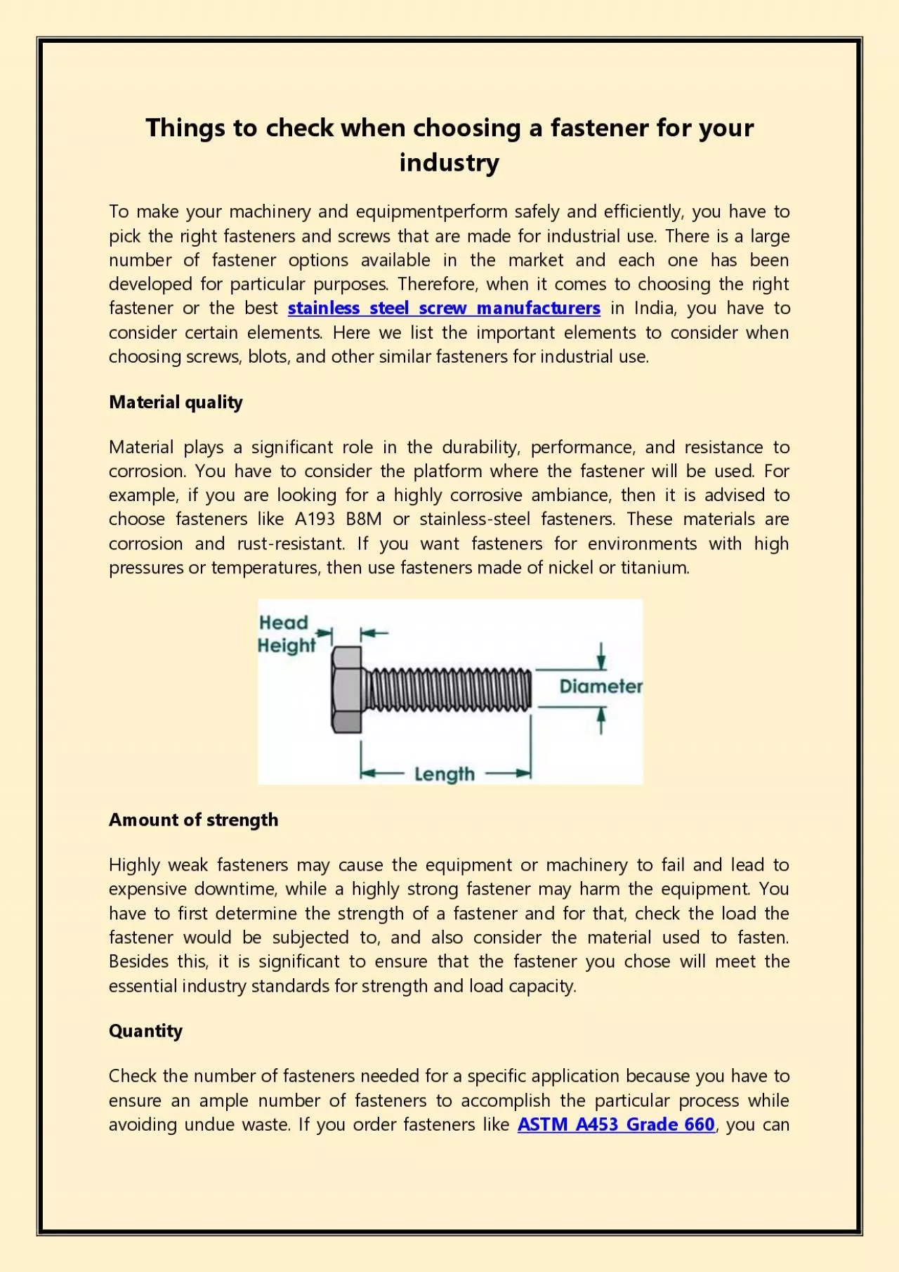 PDF-Things to check when choosing a fastener for your industry