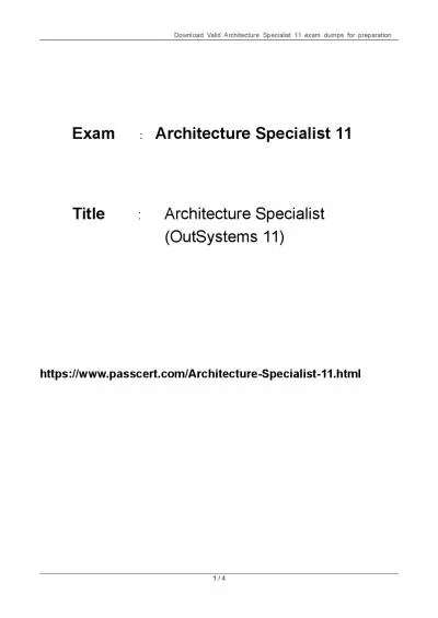 OutSystems Architecture Specialist 11 Exam Dumps