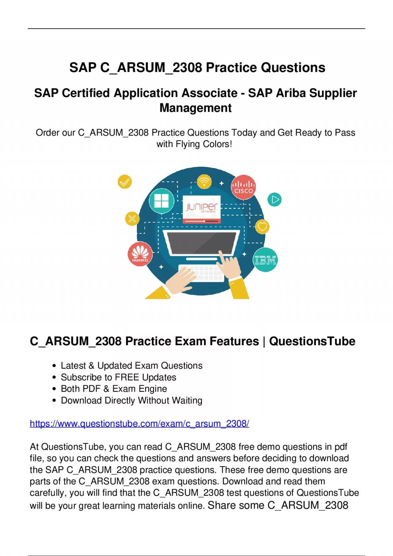 SAP C_ARSUM_2308 Free Questions - Download to Verify the C_ARSUM_2308 Materials