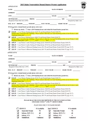 2015 Idaho Nonresident Hound Hunter Permit Application