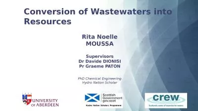 Conversion of Wastewaters into Resources