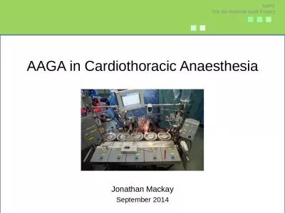 AAGA in Cardiothoracic Anaesthesia