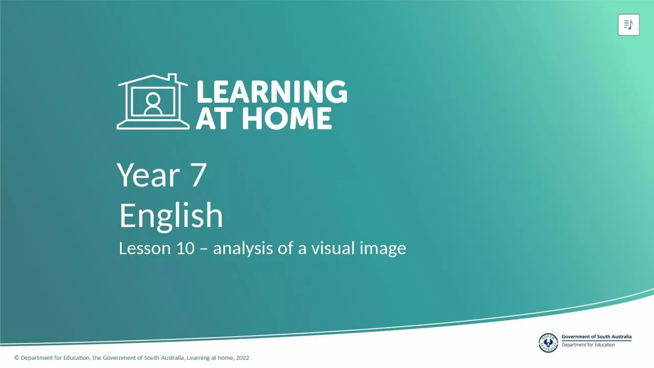 PPT-Year 7 Lesson 10 – analysis of a visual image