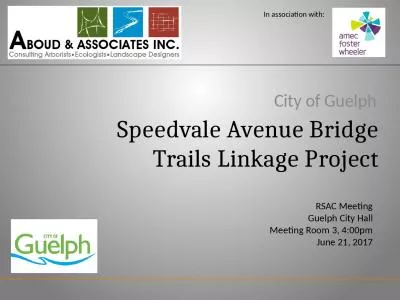 Speedvale Avenue Bridge Trails Linkage Project