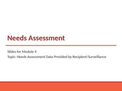 Needs Assessment Slides for Module 4