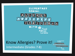 Know Allergies? Prove it!