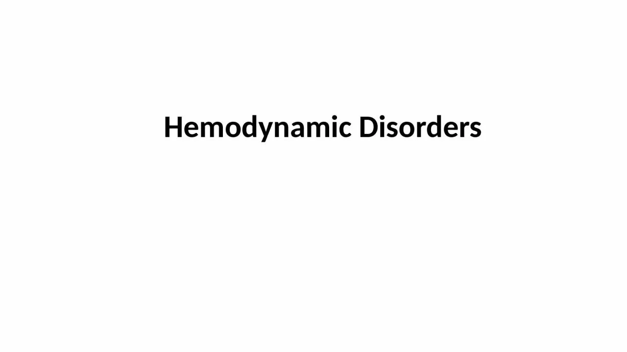 PPT-Hemodynamic Disorders Hyperemia