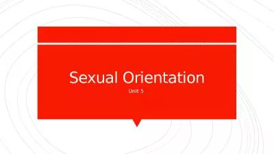 Sexual Orientation Unit 5