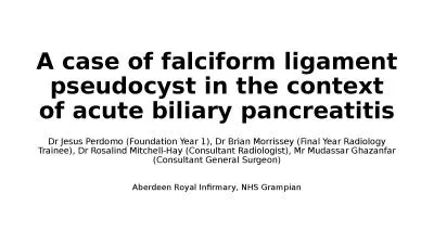 A case of falciform ligament pseudocyst in the context of acute