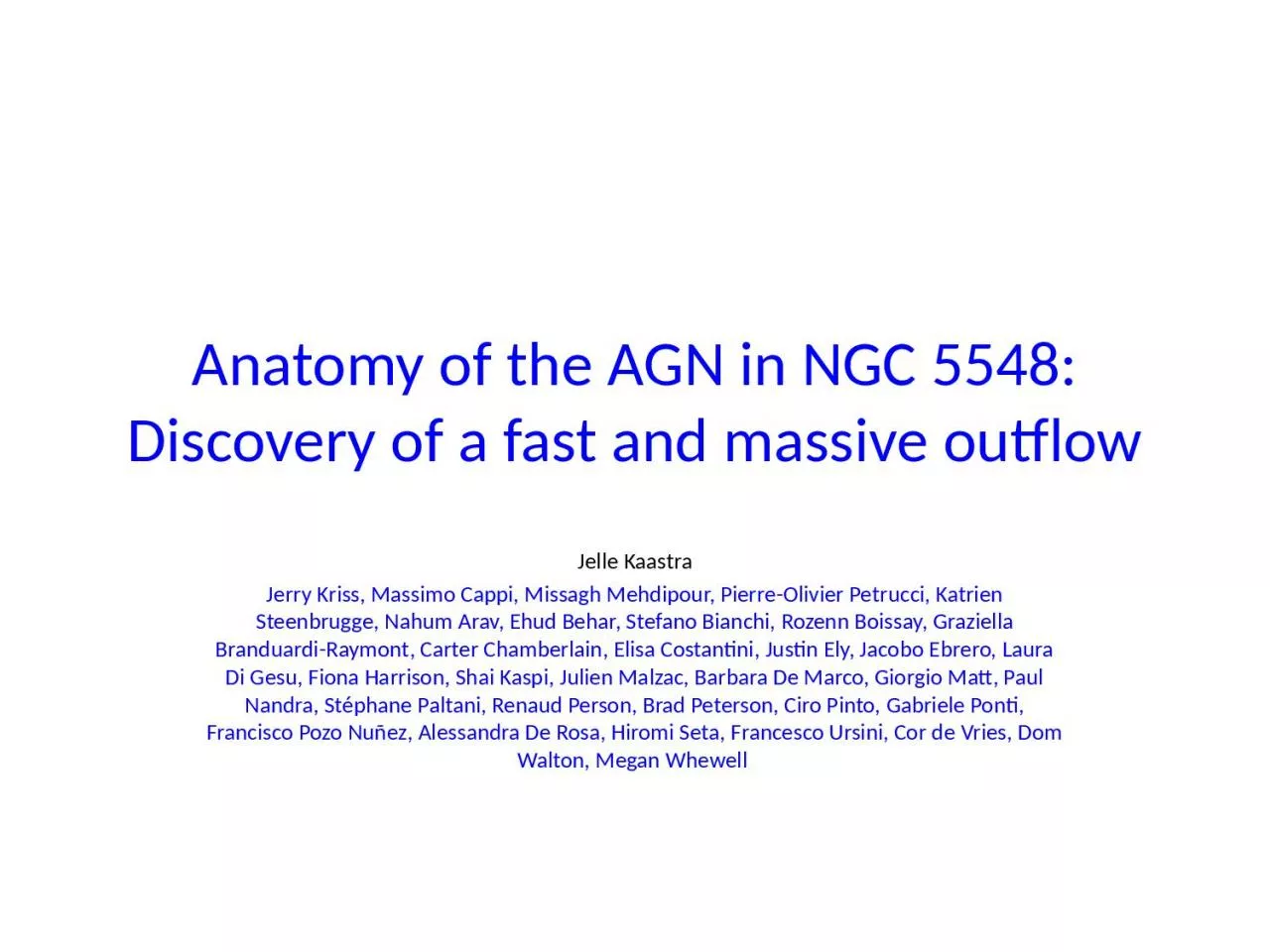 PPT-Anatomy of the AGN in NGC 5548: Discovery of a fast and massive outflow