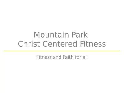 Mountain Park  Christ Centered Fitness