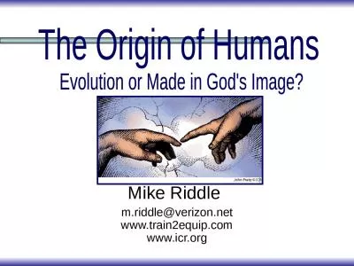 The Origin of Humans Evolution or Made in God's Image?