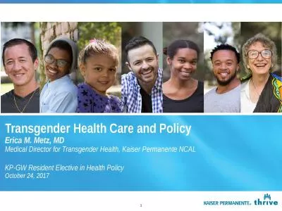 1 Transgender Health Care and Policy